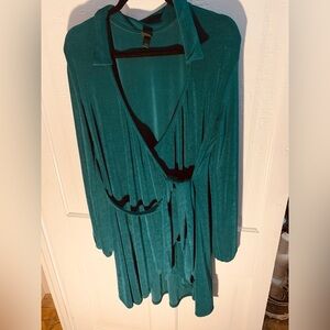 Wild Fable Emerald Green Wrap Teal Dress